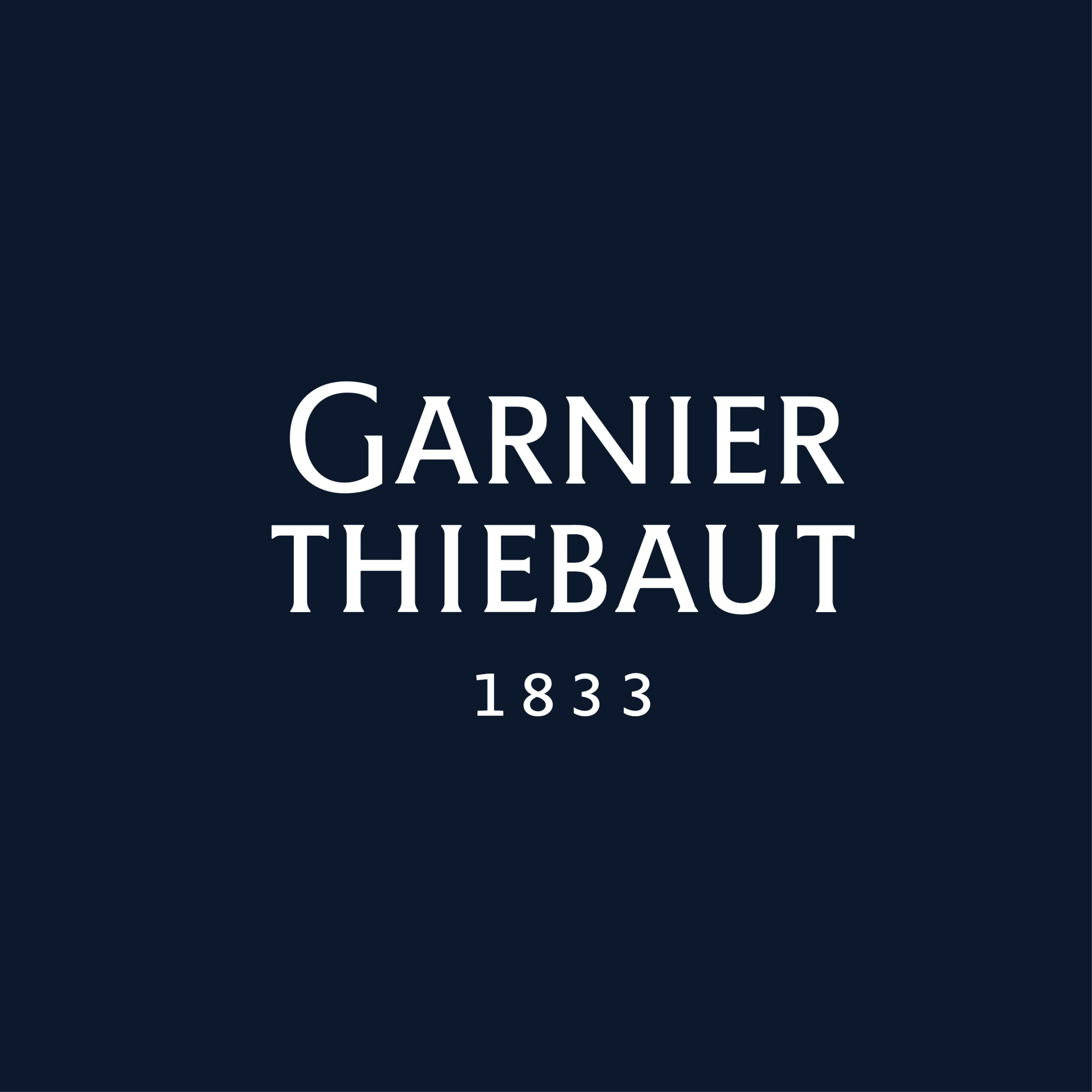 Garnier Thiebaut logo fond bleu